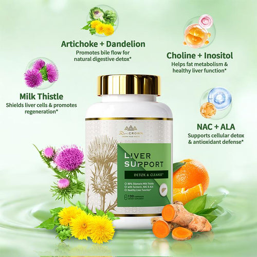 Dr. CROWN — Apoyo Hepático · Detox y Limpieza