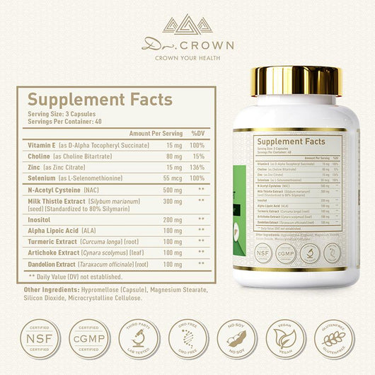 Dr. CROWN — Apoyo Hepático · Detox y Limpieza